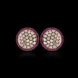 Berry Radiance Polki Studs