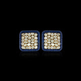 Sapphire Grid Polki Studs