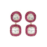 Ruby Cushion Polki Drops