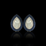 Sapphire Framed Polki Studs