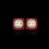 Ruby Aura Polki Studs