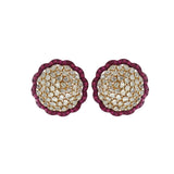 Ruby Floweret Polki Studs