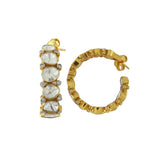 Oria Polki Hoop Earrings