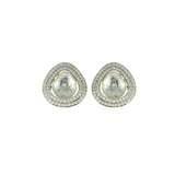 Rounded Trillion Polki Stud