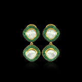 Polki Emerald Duo Drops