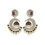 Ruby Crescent Chandbali