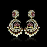 Ruby Crescent Chandbali