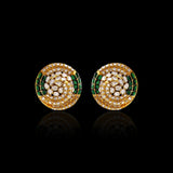 Green Spiral Studs