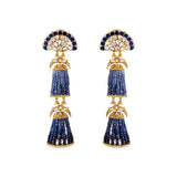 Peacock Sapphire Earrings