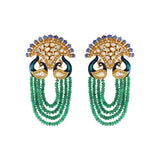Emerald Peacock Earrings