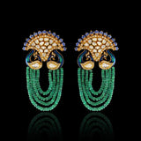 Emerald Peacock Earrings