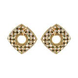 Checkered Polki Hoops