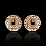 Checkered Opal Hoops