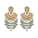 Hanging Emerald Sapphire Chandbali