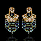 Hanging Emerald Sapphire Chandbali