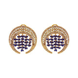 Crescent Sapphire Studs