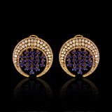 Crescent Sapphire Studs