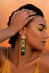 Green Ombre Tassel Earring