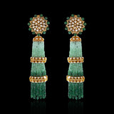 Green Ombre Tassel Earring