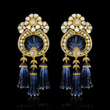 Peacock Sapphire Tassels