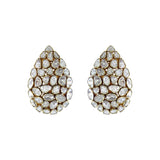Polki Pear Studs