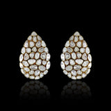 Polki Pear Studs