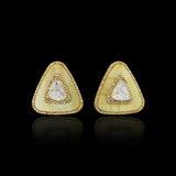 Golden Mother Of Pearl Studs