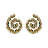 Emerald Swirl Danglers