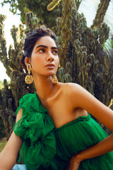 Emerald- Orb Danglers