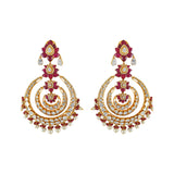 Red Concentric Chandbali