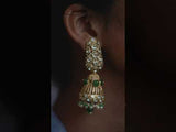 Checked Emerald Jhumki