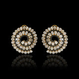 Swirl Polki Circle Earrings