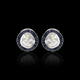 Midnight Halo Polki Studs