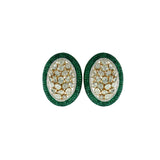 Forest Glow Oval Earrings