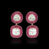 Ruby Cushion Polki Drops