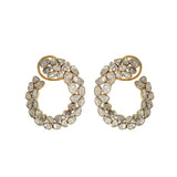 Molten Loop Polki Earrings