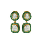 Emerald Halo Polki Drops