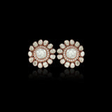 Rosé Aurelia Polki Studs