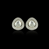 Rounded Trillion Polki Stud