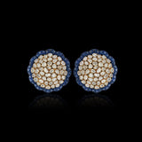 Sapphire Bead Cluster Studs