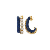 Sapphire Curve Hoop