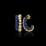 Sapphire Curve Hoop