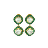 Polki Emerald Duo Drops