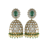 Emerald Polki Dome Jhumkas