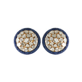 Sapphire Edge Polki Studs