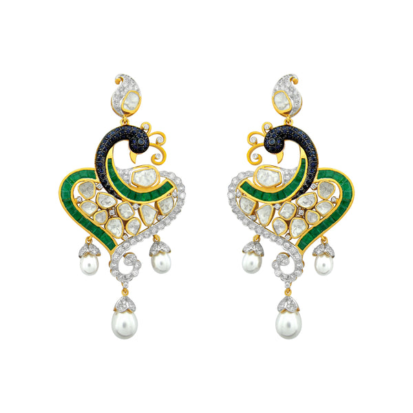 Peacock Plume Danglers