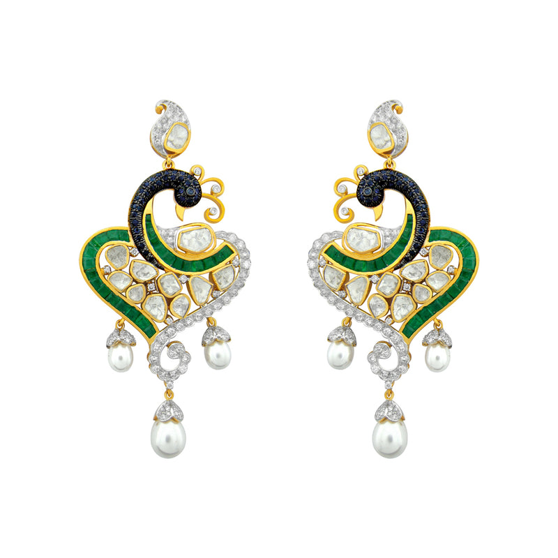 Peacock Plume Danglers