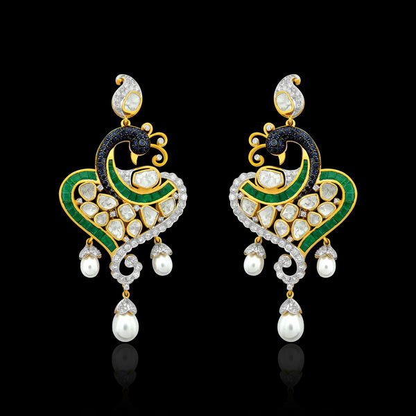 Peacock Plume Danglers