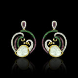 Polki Peacock Danglers