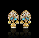 Turquoise Peacock Jhumki